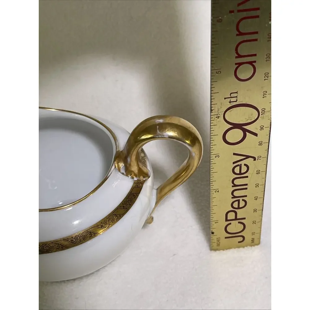 Rosenthal Selb Bavaria Balmoral White and Gold Handle Creamer